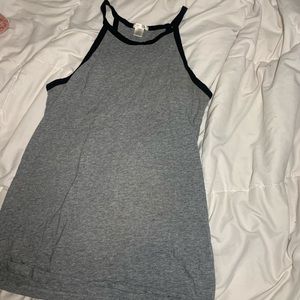 Racer back tank top gray